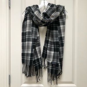 Barney’s New York black and white plaid scarf